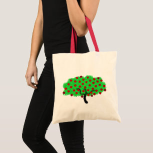 Sparkly pomegranate tree Tu B'Shvat Shavuot Tote Bag