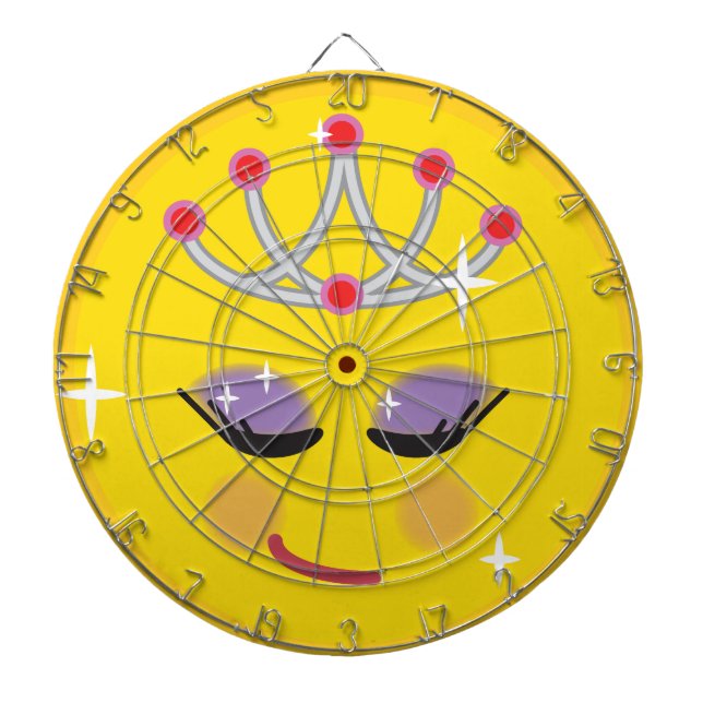 Sparkly Princess Emoticon Dartboard (Front)