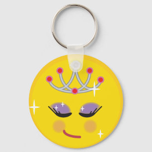 Sparkly Princess Emoticon Key Ring