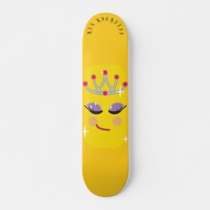 Sparkly Princess Emoticon Skateboard