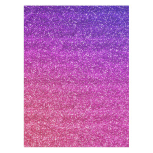 Sparkly Purple and Pink Gradient Glitter  Tablecloth