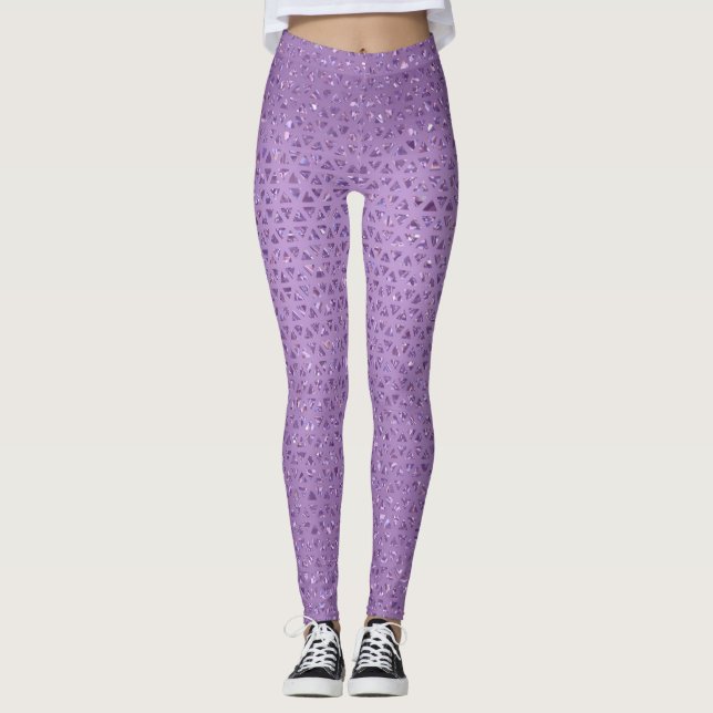 Sparkly Purple Leggings (Front)