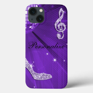 Sparkly Purple/ Lilac Music Note & Stiletto Heel iPhone 13 Case