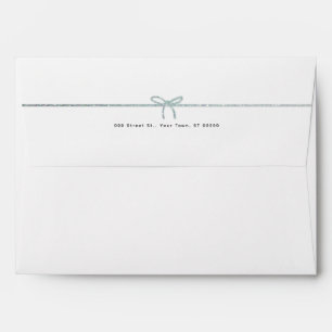 Sparkly Ribbon Return Address Envelope