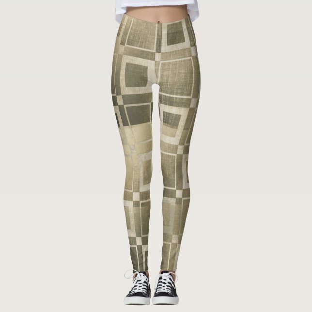 Sparkly Rose Gold Circles Pink Luxury Sparkle Leggings (Front)