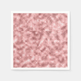 Sparkly Rose Gold Pink Luxury Sparkle Girly Party Napkin