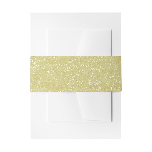 Image of Sparkly Sandy Gold Glitter Invitation Belly Band