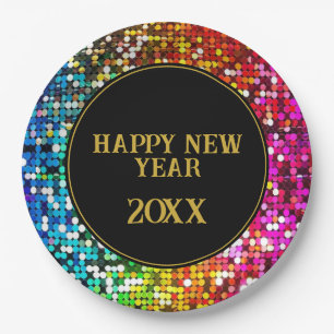 Sparkly Sequins Custom Party Paper Plate