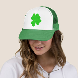 Sparkly shamrock lucky clover St. Patrick's Day Trucker Hat