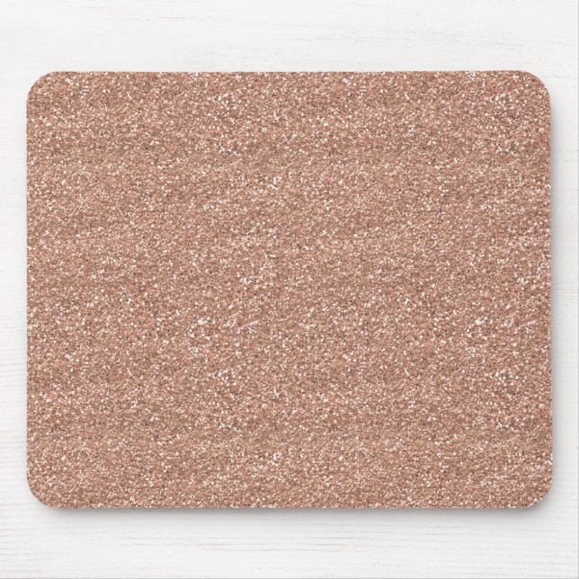 Sparkly Shiny Glitter Rose Gold Mouse Mat (Front)