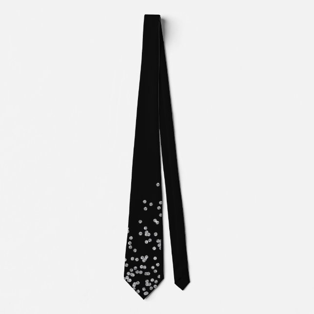 Sparkly Silver Sparkles Tie (Front)