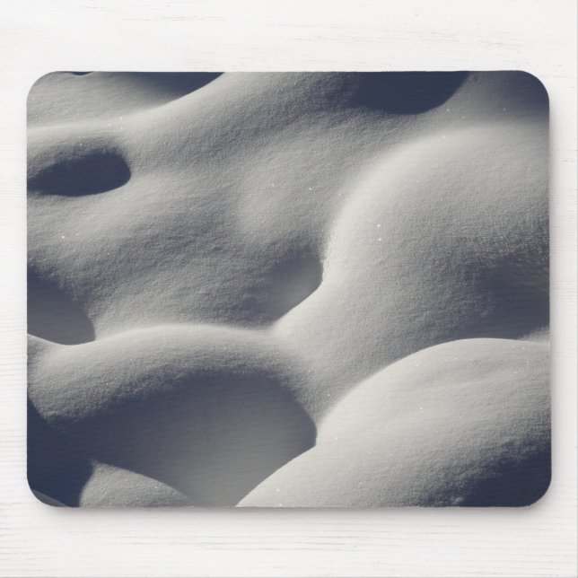 Sparkly Snow Mounds Abstract Nature Mouse Mat (Front)