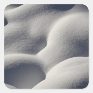 Sparkly Snow Mounds Abstract Nature Square Sticker