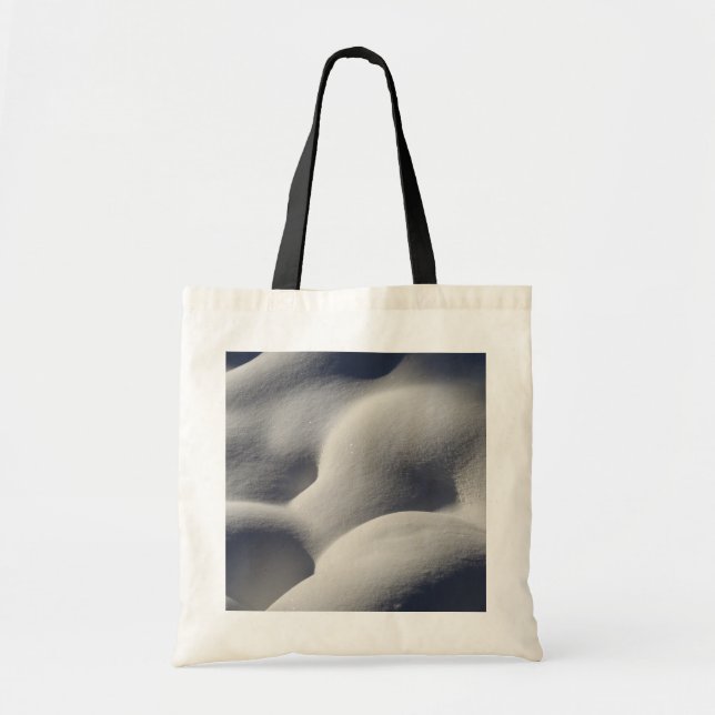 Sparkly Snow Mounds Abstract Nature Tote Bag (Front)