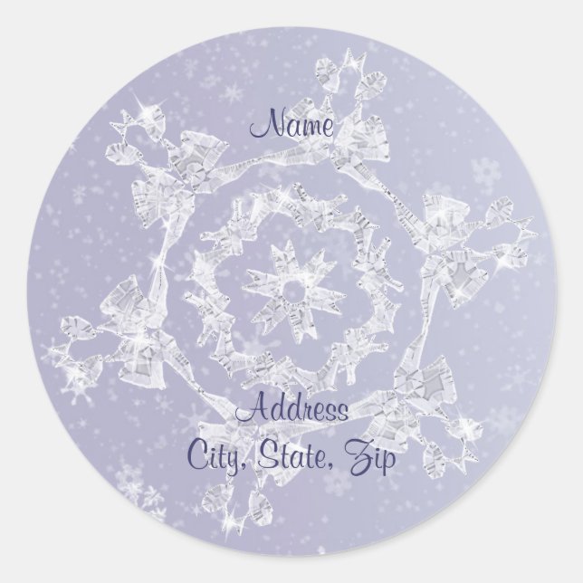 Sparkly Snowflake Address Label (Front)