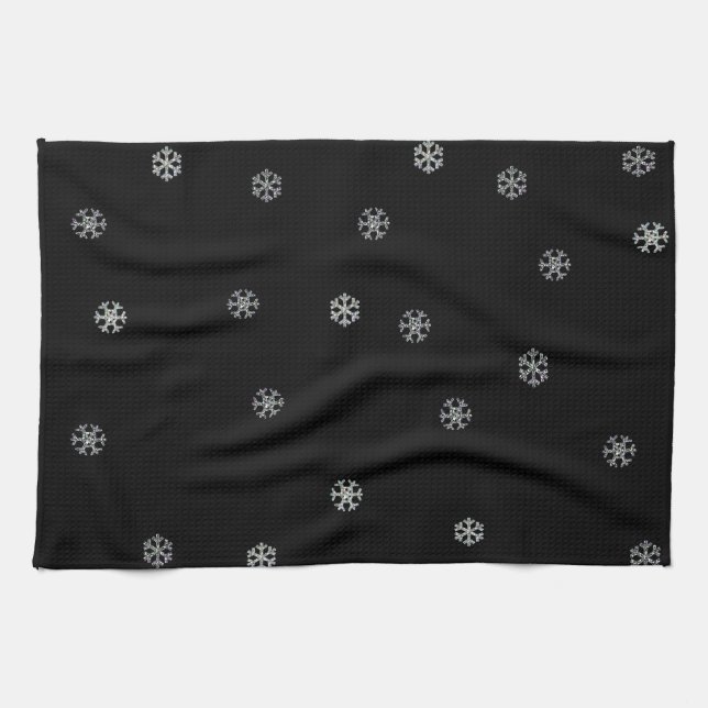 Sparkly Snowflakes Tea Towel (Horizontal)