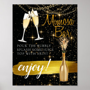 Sparkly So Elegant Bridal Brunch Mimosa Bar Sign