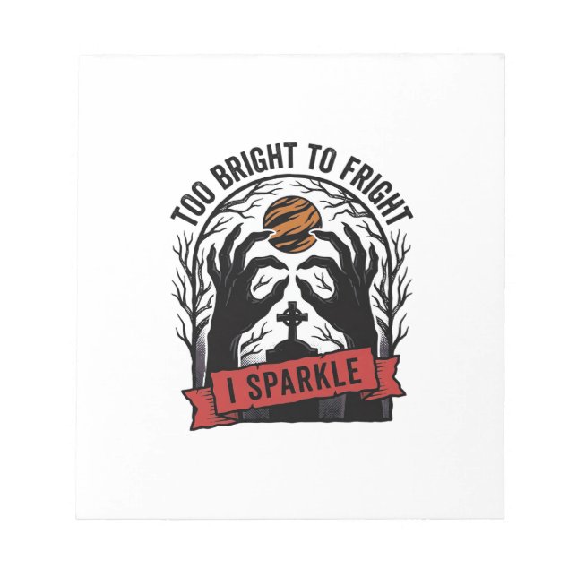 Sparkly Spooky Hands Vintage Halloween Graphic_1 Notepad (Front)