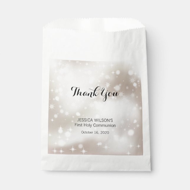 Sparkly Stars First Holy Communion Favour Bags (Front)
