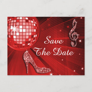 Sparkly Stiletto Heel 18th Birthday Save The Date Announcement Postcard