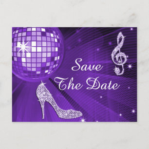 Sparkly Stiletto Heel 21st Birthday Save The Date Announcement Postcard