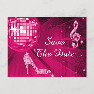 Sparkly Stiletto Heel 35th Birthday Save The Date Announcement Postcard