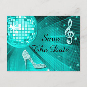 Sparkly Stiletto Heel 60th Birthday Save The Date Announcement Postcard