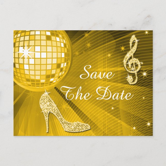 Sparkly Stiletto Heel 75th Birthday Save The Date Announcement Postcard (Front)