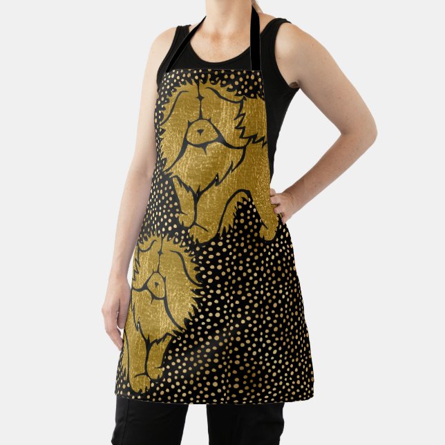 SPARKLY THANG Chow faux metallic apron (Insitu)