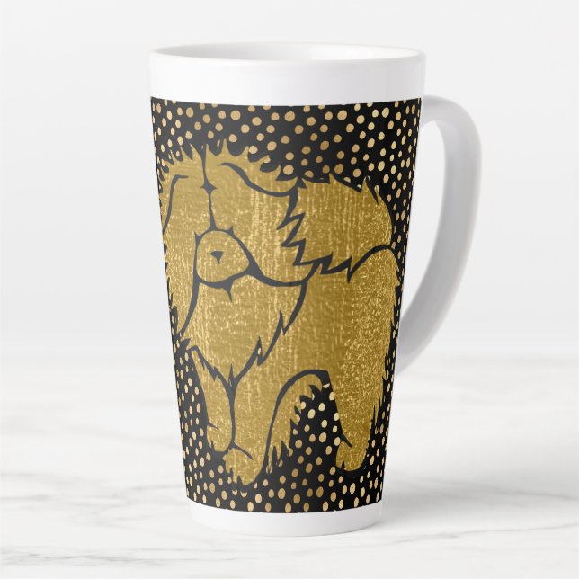 SPARKLY THANG Chow faux metallic  mug (Right Angle)