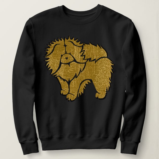 SPARKLY THANG Chow faux metallic  shirts chz style (Design Front)