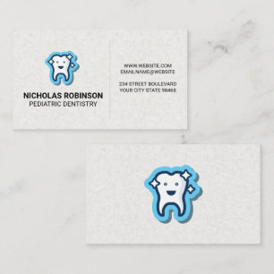 Sparkly Tooth Icon   Dentistry Business Card