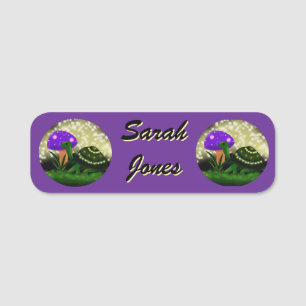 Sparkly Turtle Classic Name Tag