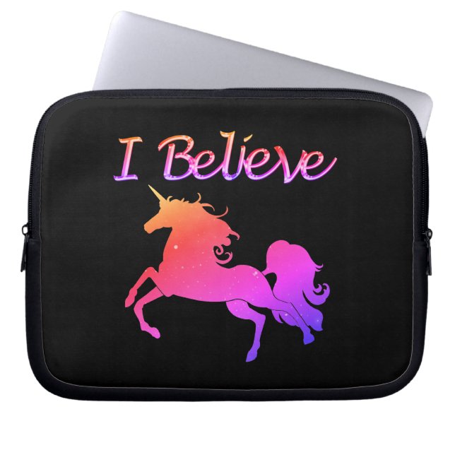 Sparkly Unicorn Laptop Sleeve (Front)