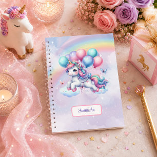 Sparkly Unicorn Pink Purple Girl Birthday Gift Not Notebook