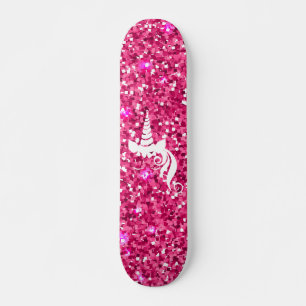 Sparkly unicorn skateboard