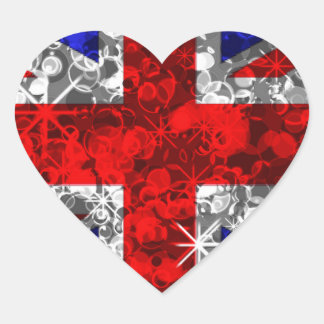 Sparkly Union Jack heart Sticker