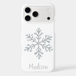 Sparkly White Monogram iPhone Case