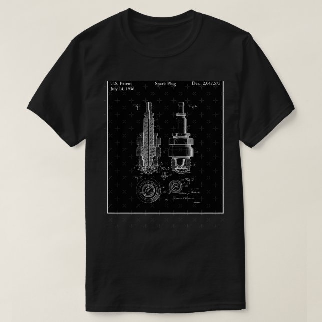 Sparkplug art Black - Vintage  T-Shirt (Design Front)