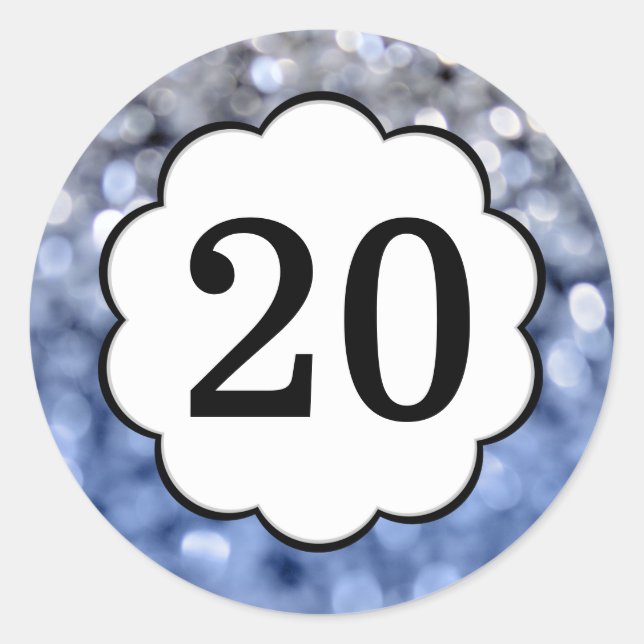 Sparks - Number 20 Round Sticker (Front)