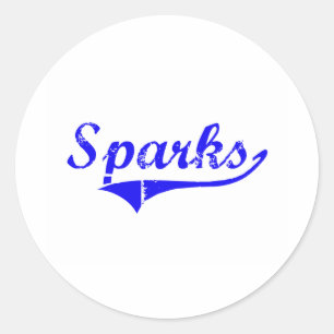 Sparks Surname Classic Style Round Sticker