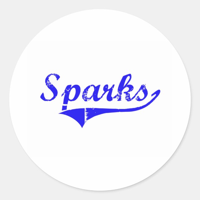 Sparks Surname Classic Style Round Sticker (Front)
