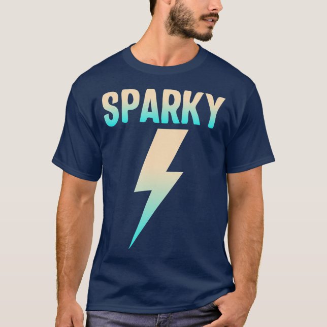 Sparky Electrician Electrical Engineer Worker T-Shirt (Front)