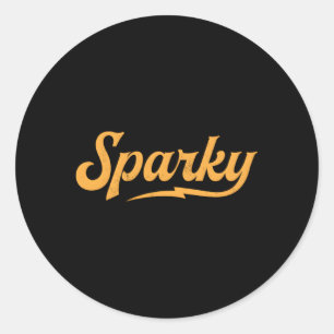 Sparky Electrician Line Dad Novelty Classic Round Sticker