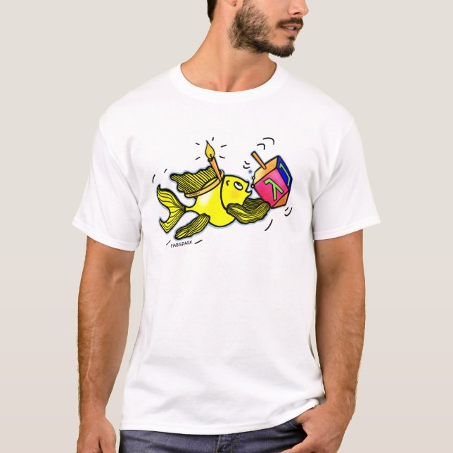 Sparky Hanuka Fish - Comic Cure Drawing Gift T-Shirt (Front)