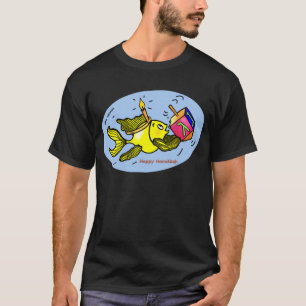 SPARKY HANUKKAH FISH - Comic Funny T-Shirt