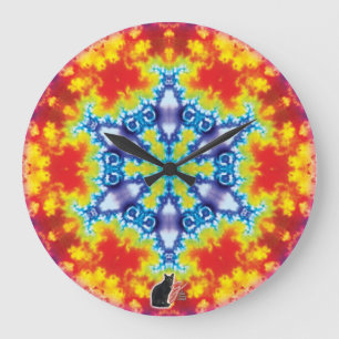Sparky Kaleidoscope Large Clock