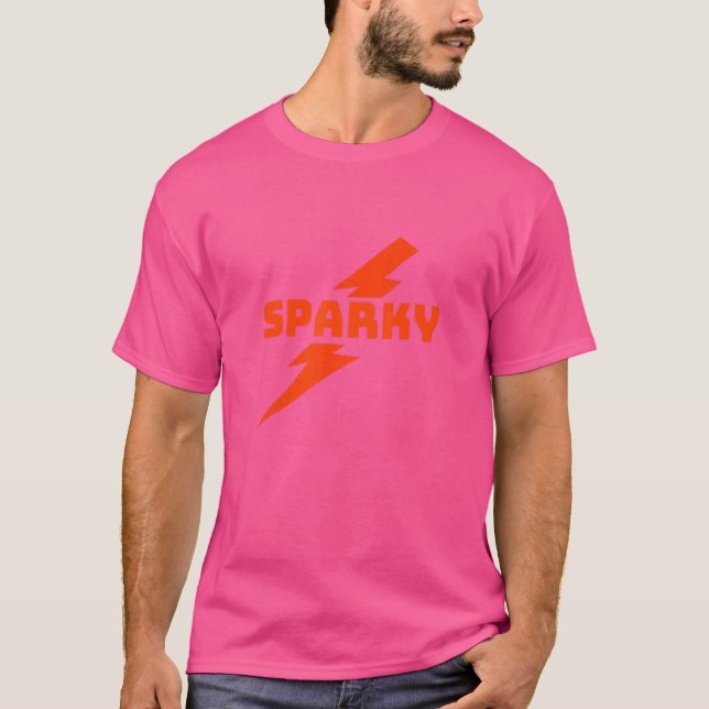 Sparky  Lightning Electrician Electrical Engineer T-Shirt (Front)