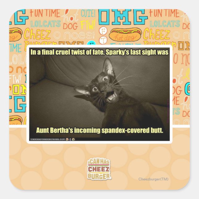 Sparky's last sight square sticker (Front)