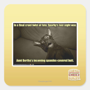 Sparky's last sight square sticker